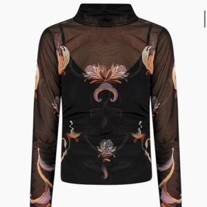 NWT - Long Sleeve Mesh Turtleneck - WHBM